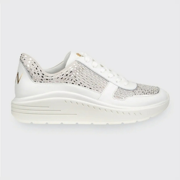 Stuart Weitzman Christa Embellished Fashion Sneaker Size 10 - Picture 2 of 12